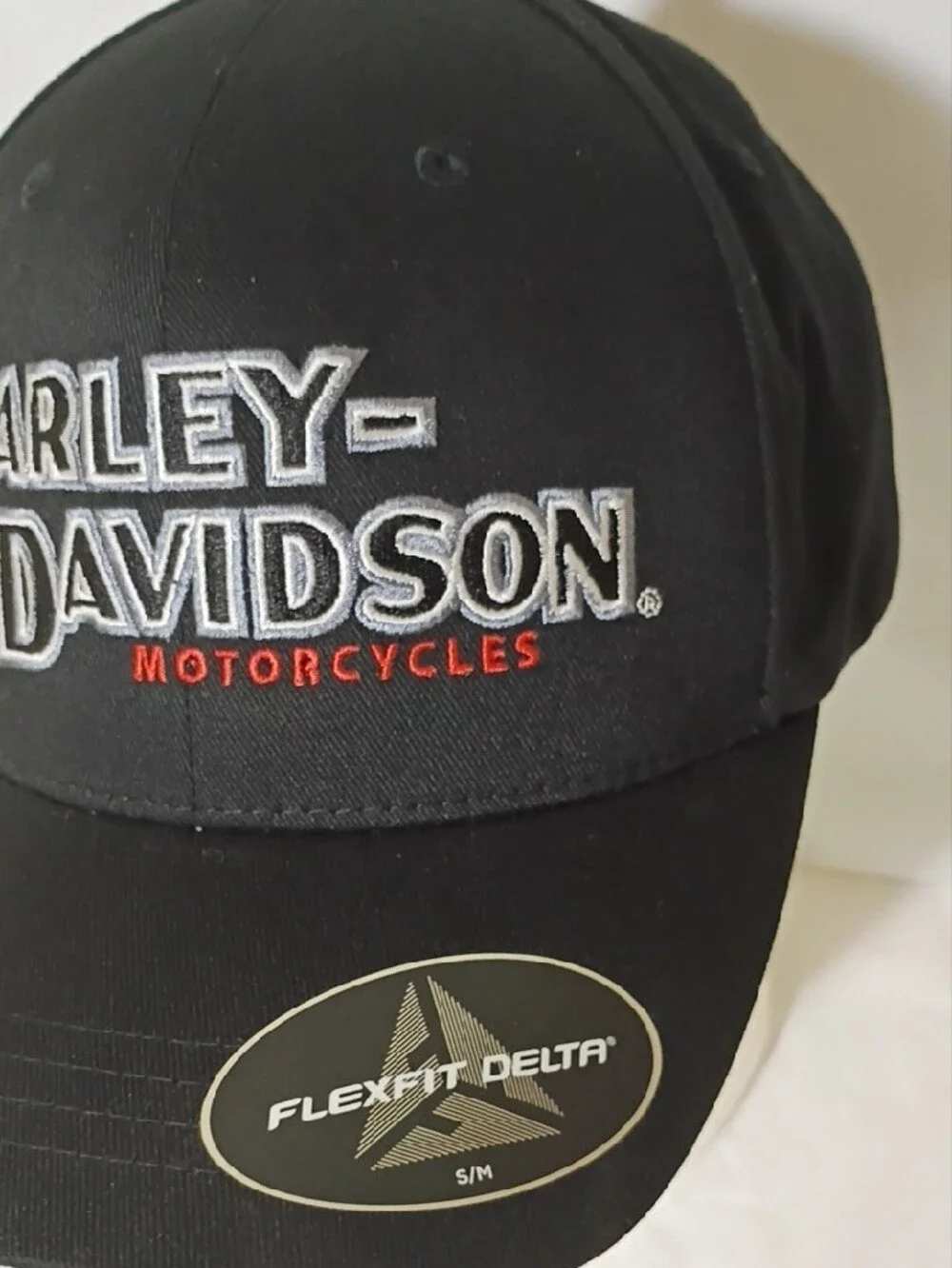 Harley-Davidson Black Delta Tech Cap with White Embroidered Logo Size S/M New